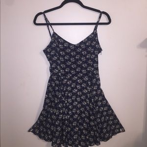 navy blue floral dress